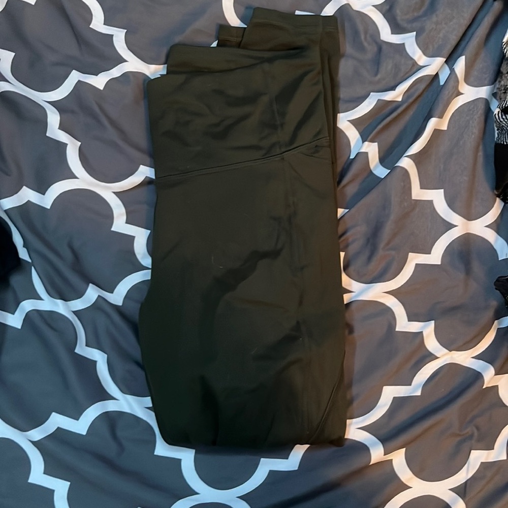 Army green legging with pocket